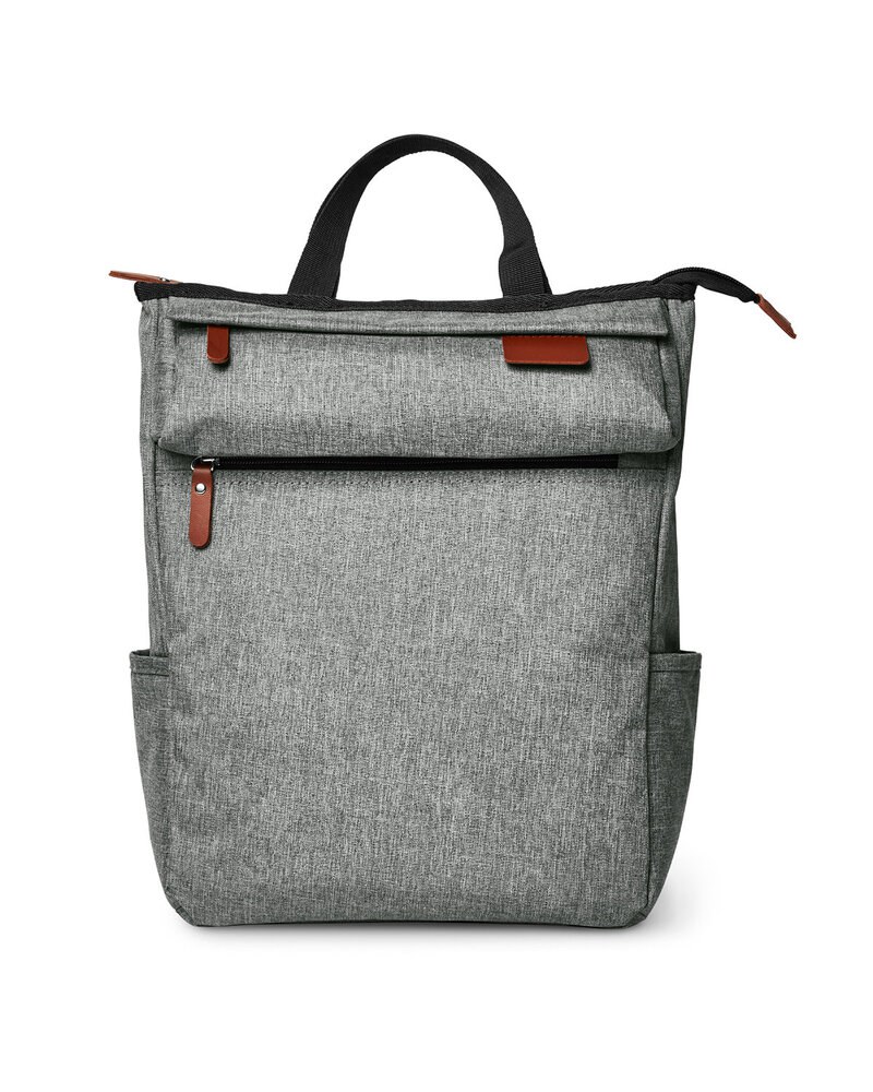 A gray laptop backpack