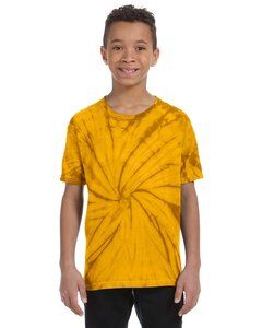 Tie-Dye CD100Y - Youth 5.4 oz., 100% Cotton Tie-Dyed T-Shirt Spider Gold