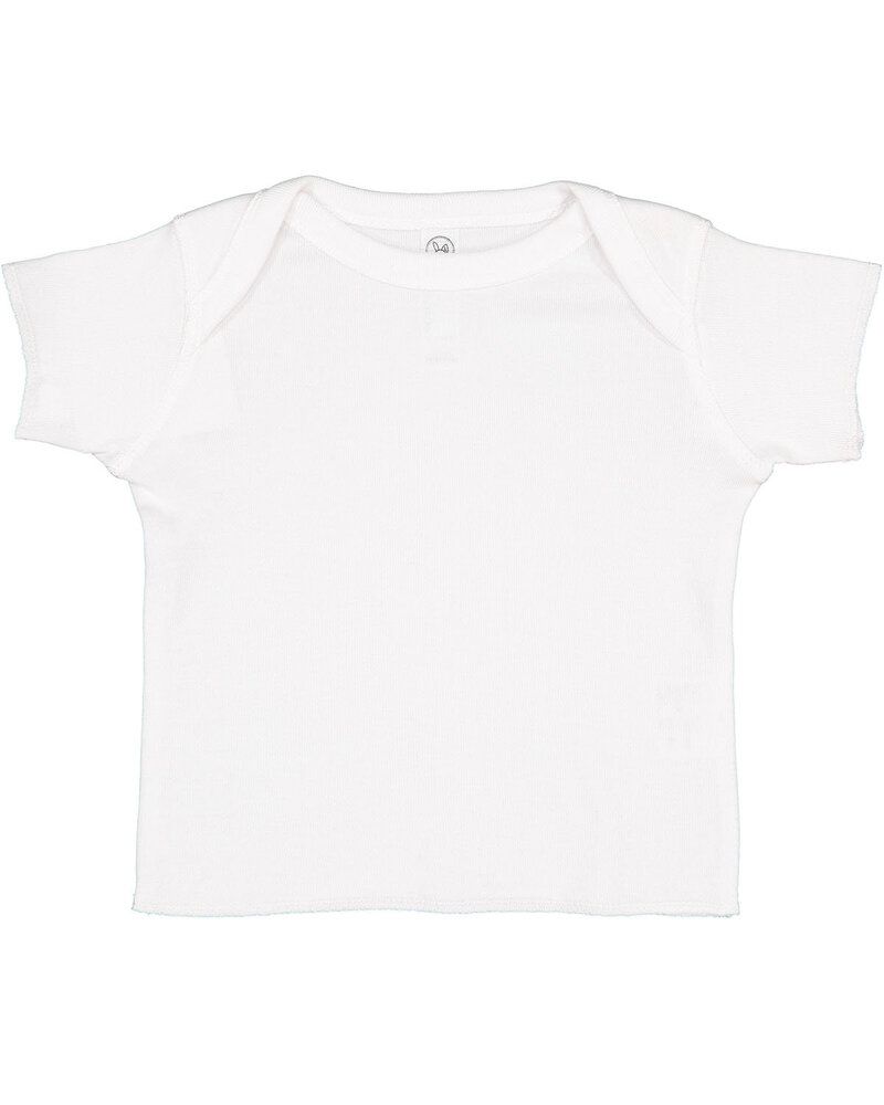 Rabbit Skins R3400 - Infant 5 oz. Baby Rib Lap Shoulder T-Shirt