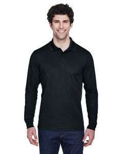 Ash City Core 365 88192T - Pinnacle Core 365™ Men's Performance Long Sleeve Pique Polos Black