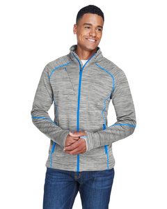 Ash City North End 88697 - Flux Men's Melange Bonded Fleece Jackets Platinum