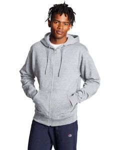 Champion S800 - Eco Full-Zip Hooded Sweatshirt Light Steel