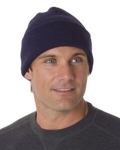Bayside 3825 - USA-Made 12 Inch Knit Beanie with Cuff Navy