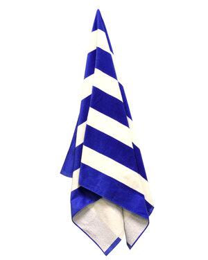 Carmel Towel Company C3060S - Cabana Stripe Velour Beach Towel