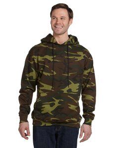 Code V 3969 - Camouflage Pullover Hooded Sweatshirt Green Woodland