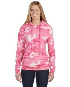 Code V 3969 - Camouflage Pullover Hooded Sweatshirt Pink Woodland