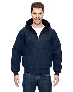 DRI DUCK 5020T - Hooded Cloth Jacket with Tricot Quilt Lining Tall Sizes Navy