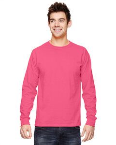 Fruit of the Loom 4930R - Heavy Cotton Long Sleeve T-Shirt Neon Pink