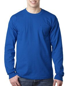 Bayside 8100 - USA-Made Long Sleeve T-Shirt with a Pocket Royal Blue