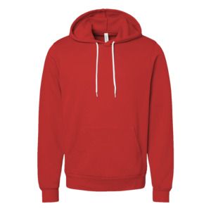 Bella+Canvas 3719 - Unisex Poly/Cotton Hooded Pullover Sweatshirt Red