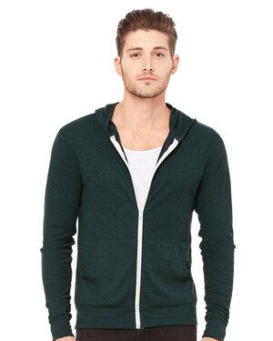 Bella+Canvas 3939 - Triblend Unisex Lightweight Hooded Full-Zip T-Shirt