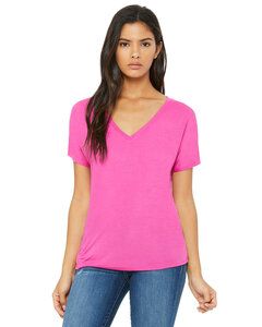 Bella+Canvas 8815 - Ladies Flowy V-Neck Drop-Sleeve Tee