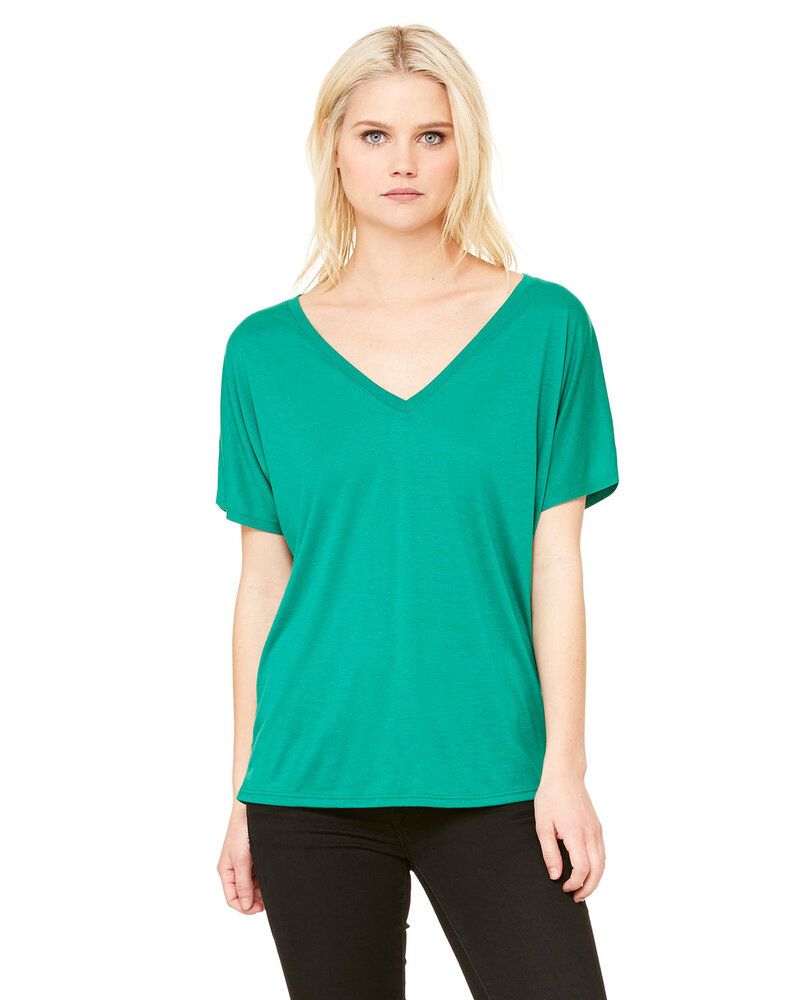 Bella+Canvas 8815 - Ladies' Flowy V-Neck Drop-Sleeve Tee