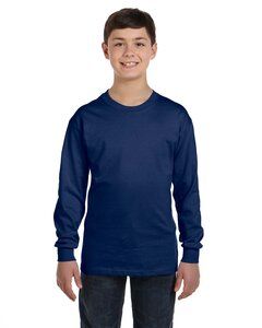 Gildan 5400B - Youth Heavy Cotton Long Sleeve T-Shirt Navy