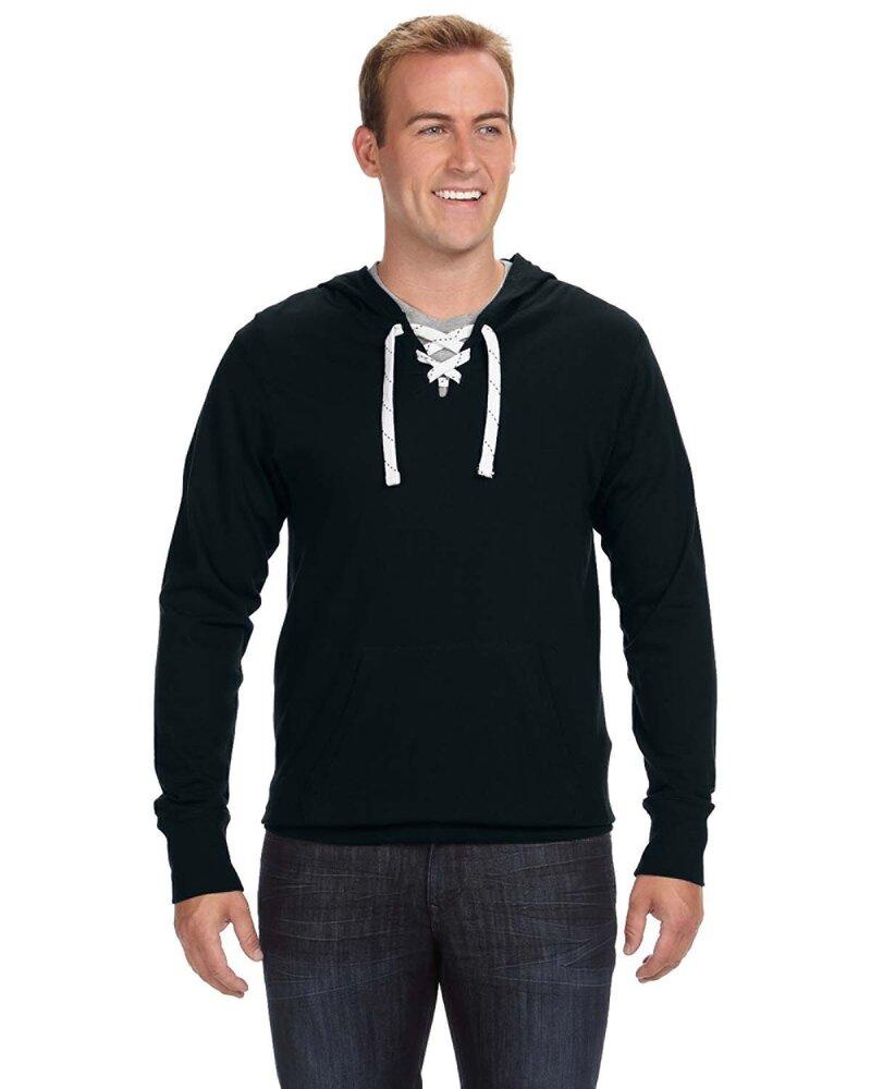 J. America 8231 - Sport Lace Jersey Hooded Pullover T-Shirt