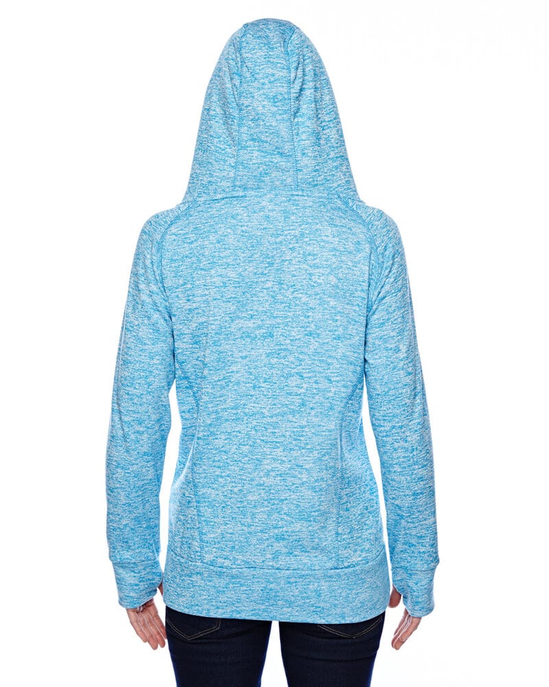 J. America 8616 - Ladies' Cosmic Poly Contrast Hooded Pullover Sweatshirt