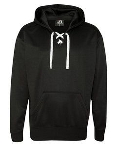 J. America 8833 - Sport Lace Polyester Fleece Hooded Sweatshirt Black