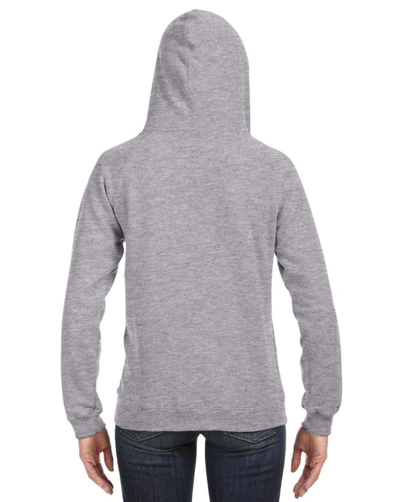 J. America 8836 - Ladies' Sueded V-Neck Hooded Sweatshirt