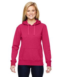 J. America 8860 - Ladies' Glitter French Terry Hooded Pullover Wildberry