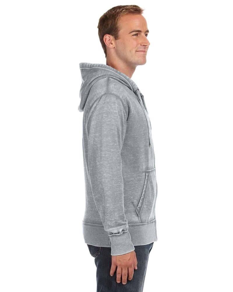 J. America 8916 - Vintage Zen Fleece Full-Zip Hooded Sweatshirt