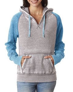J. America 8926 - Ladies Zen Fleece Raglan Sleeve Hooded Sweatshirt
