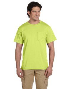 JERZEES 29MPR - Heavyweight Blend™ 50/50 T-Shirt with a Pocket Safety Green