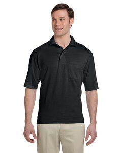 JERZEES 436MPR - SpotShield™ 50/50 Sport Shirt with a Pocket Black