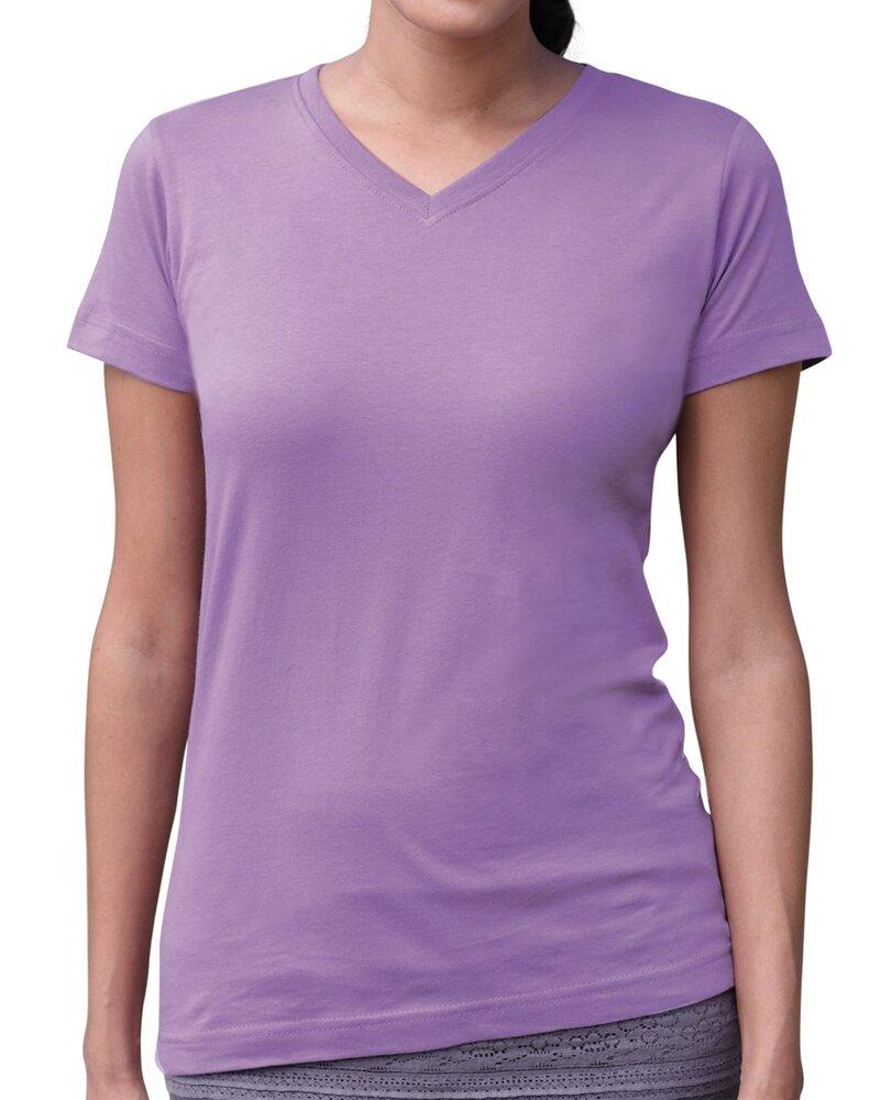 LAT 3507 - Ladies' Fine Jersey V-NeckT-Shirt