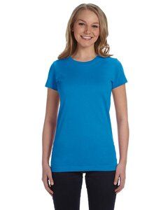 LAT 3616 - Junior Fit Fine Jersey Longer Length T-Shirt Cobalt