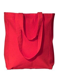 Liberty Bags 8861 - Gusseted 10 Ounce Cotton Canvas Tote Red