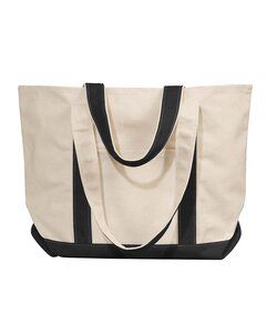 Liberty Bags 8871 - 16 Ounce Cotton Canvas Tote Natural/ Black