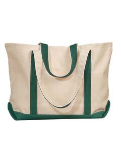 Liberty Bags 8872 - 16 Ounce Cotton Canvas Tote Natural/ Forest