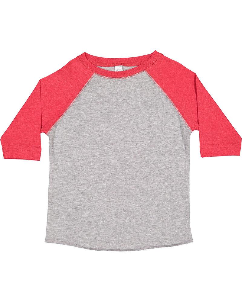 Rabbit Skins 3330 - Toddler Fine Jersey Three-Quarter Sleeve Baseball T-Shirt