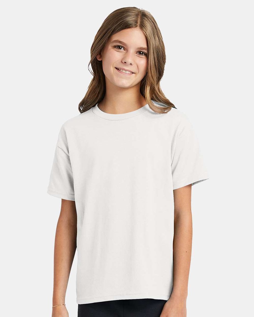 Hanes Comfortblend Ecosmart Tee - Unisex 50/50 Cotton Polyester T-Shirt (Oxford Gray, XL)