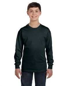 Hanes 5546 - Youth Tagless® Long Sleeve T-Shirt Black