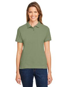 Harriton M200W - Ladies 6 oz. Ringspun Cotton Piqué Short-Sleeve Polo Dill