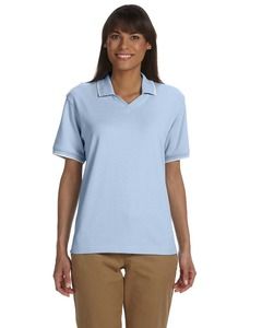 Devon & Jones D140W - Ladies Tipped Perfect Pima Interlock Polo