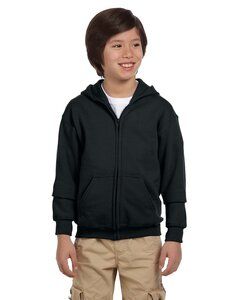 Gildan G186B - Wholesale Youth 8 oz., 50/50 Full-Zip Hoodie Black