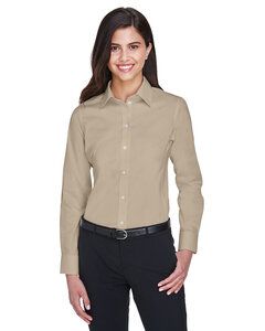 Devon & Jones DG530W - Ladies Crown Collection Solid Stretch Twill Stone