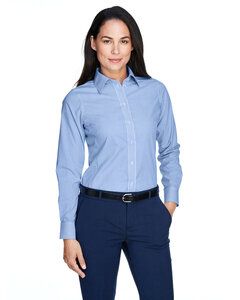 Devon & Jones D645W - Ladies Crown Collection Banker Stripe French Blue