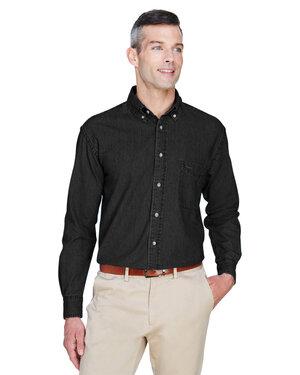 Harriton M550T - Mens Tall Short-Sleeve Denim Shirt