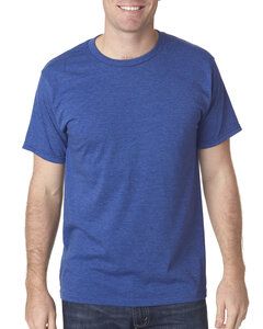 Bayside 5010 - USA Made Ringspun 50/50 Heather Unisex T-Shirt Heather Royal Blue