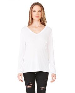 Bella+Canvas 8855 - Women's Flowy Long Sleeve Tee White