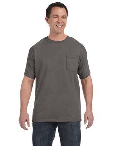 Hanes 5590 - T-shirt With A Pocket Smoke Grey