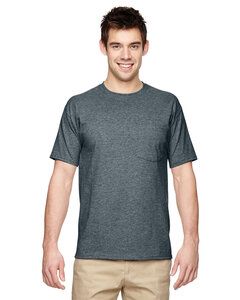 JERZEES 29MPR - Heavyweight Blend™ 50/50 T-Shirt with a Pocket Black Heather