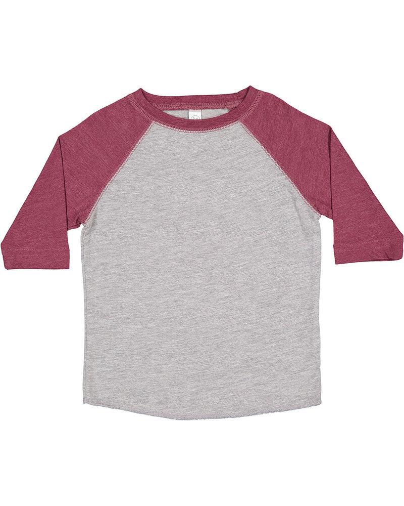 Rabbit Skins 3330 - Toddler Fine Jersey Three-Quarter Sleeve Baseball T-Shirt