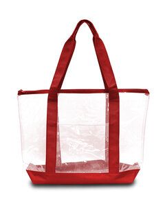 Liberty Bags 7009 - CLEAR TOTE BAG Red