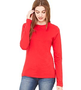 Bella+Canvas B6500 - Women's Jersey Long Sleeve Tee Red