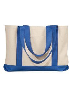 Liberty Bags 8869 - Leeward Boat Tote Natural/ Royal