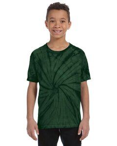 Colortone T1000Y - Spider Tie Dye Youth Tee Forest Green